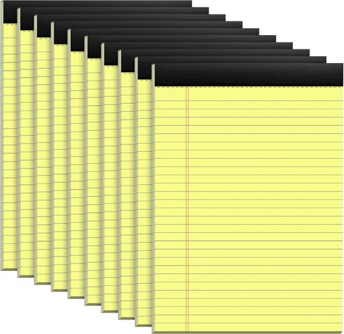 Vista 12 de Blocs de notas legales de 8.5 x 11, blocs de escritura de 8.5 x 11 con renglones anchos, 3 paquetes de blocs de notas micro perforados de 8.5' x