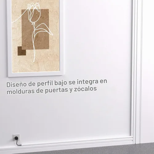 Vista 4 de ZhiYo Cubiertas de Cable de 85 pulgadas para Cables en la Pared, 1 Mini Ocultador de Cables de Pared, Cubiertas de Cable Autoadhesivas para Cables