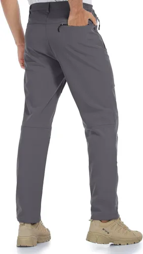 Vista 3 de Mens Snow Ski Waterproof Softshell Snowboard Pants Outdoor Hiking Fleece Lined