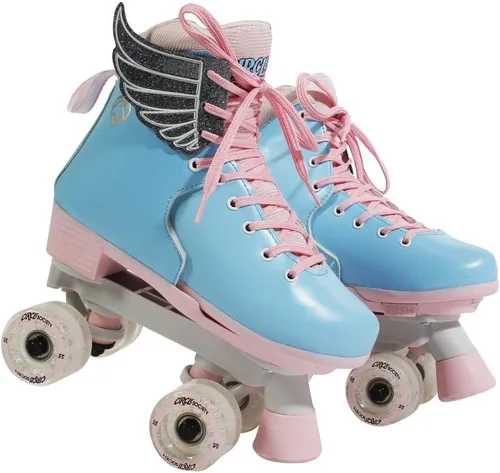 Vista 2 de Circle Society - Patines clásicos para niños (ajustables, para interiores y exteriores)