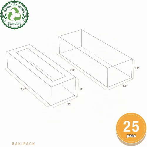 Vista 6 de 25 cajas de macarrón para 6, cajas de regalo de macarrón dorado con ventana