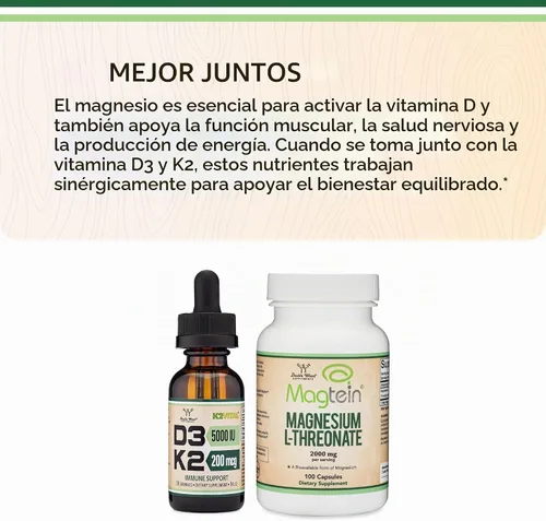 Vista 5 de Vitamina D3 K2 5,000 UI Gotas Líquidas (5,000 UI de D3 y 200 mcg de 99.9% All-Trans Patentado K2 MK-7 (K2Vital)) Gotas Líquidas de Vitamina D