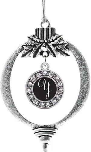 Vista 202 de Inspired Silver - Adorno de cromosoma 21 con dije de círculo de plata con joyas de circonita cúbica