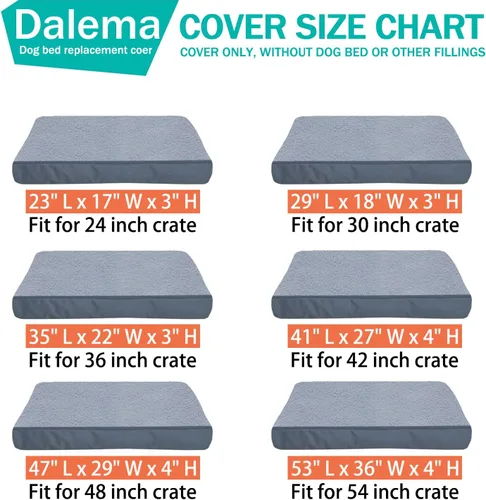 Vista 2 de Funda de cama para perro de 35 pulgadas de largo x 22 pulgadas de ancho x 4 pulgadas de alto, resistente, duradera, impermeable, esponjosa, suave