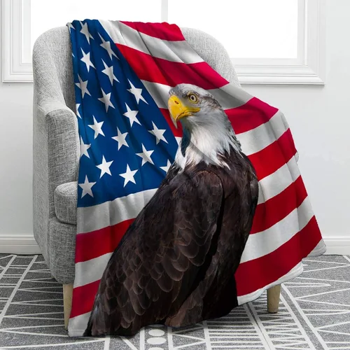 Vista 23 de Jekeno Manta de regalo con la bandera estadounidense para hombres y mujeres, mantas de bandera de Estados Unidos para adultos, niños y niñas, Día