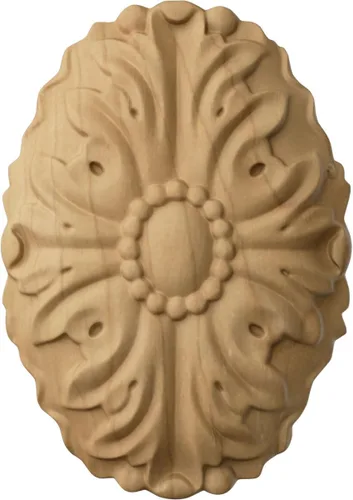Vista 19 de Ekena Millwork ROS02X04ASAL Roseta ovalada Ashford, 1 7/8 pulgadas de ancho x 2 3/4 pulgadas de alto x 1/2 "P, aliso Alder