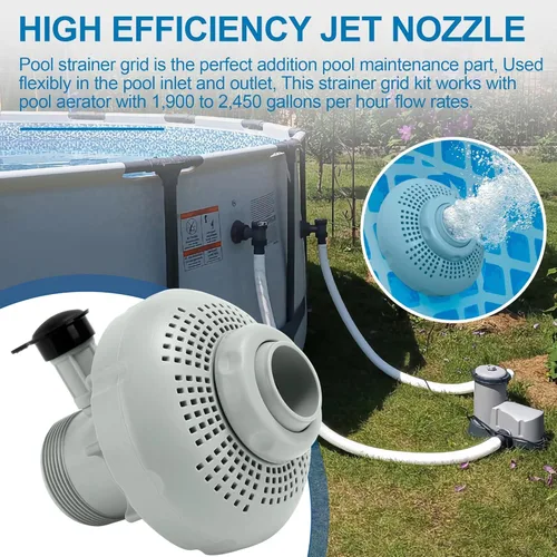 Vista 5 de Boquilla grande del aire de la entrada 12355 para la válvula del jet de aire de Intex, piezas de recambio del jet del retorno de la piscina sobre