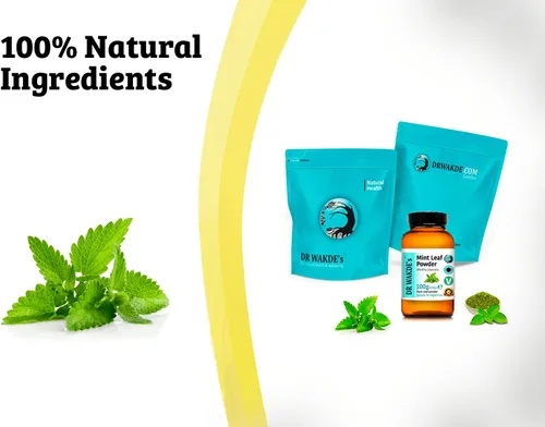Vista 5 de Dr Wakde 's® menta en polvo – 100 G (3.5oz) I puro, Raw & secado polvo I Nada añadido, nada quitar I zacate ayurvédica I cantidad descuentos I envío