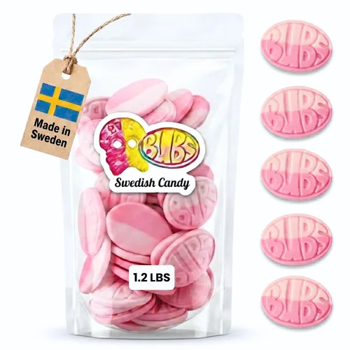 Vista 22 de Caramelos suecos, caramelos de gomitas, mezcla de dulces variados, dulces Bubs (0.5 libras, plátano toffee ovalado)