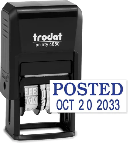 Vista 10 de Trodat 4850 - Sello de fecha con sello autoentintado aprobado, tinta negra