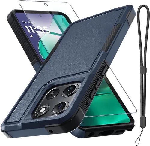 Vista 47 de Funda compatible con Moto G 5G 2024, cuerpo completo, resistente, resistente, a prueba de golpes, con correa de cordón, protector de pantalla