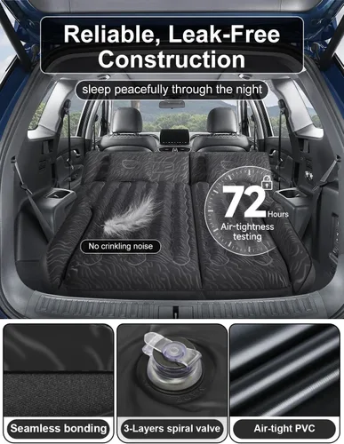 Vista 3 de Umbrauto colchón de aire para SUV para acampar en el coche, colchón de aire impermeable e inflable rápidamente con bomba eléctrica, se adapta a