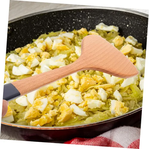 Vista 8 de Hemoton Espátula de cocina antiadherente, mango para freír, mezclar, voltear hamburguesas y tacos, herramienta de cocina fácil de limpiar