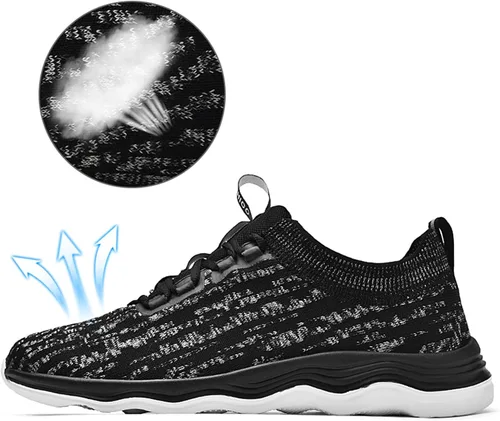 Vista 2 de Ahico Tenis de correr ligeros para hombre zapatos de entrenamiento casuales para interiores y exteriores caminar tenis atléticos