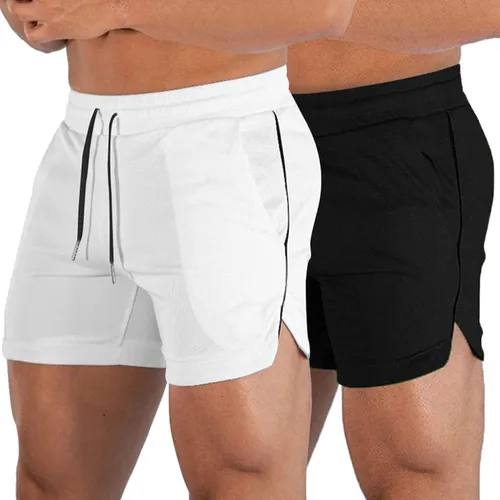 Vista 12 de EVERWORTH Pantalones cortos deportivos para hombre, pantalones cortos de entrenamiento para gimnasio, pantalones cortos casuales para correr