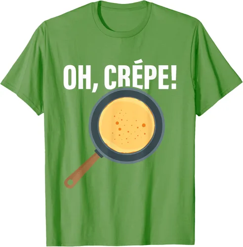 Vista 14 de Divertido juego de palabras "Oh, Crepe!" para crepes y pasteleros, Negro