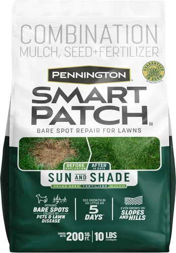 Vista 6 de Pennington Smart Patch Grass Seeds for Lawn, Sun and Shade Lawn Grass Repair Mix, 10 LB