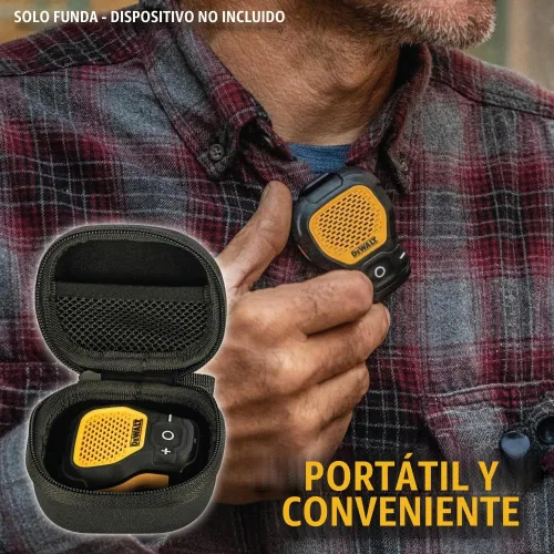 Vista 8 de DEWALT Funda protectora resistente para auriculares TWS y altavoz portátil, compacta y ligera con funda de auriculares EVA, carcasa dura, a prueba