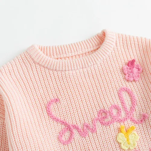 Vista 4 de Simplee kids Suéter de punto de corazón para bebé, para otoño, otoño e invierno, 3M-3T