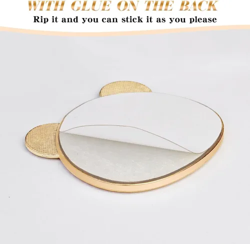 Vista 7 de Calcomanía de espejo brillante para iPhone con dije de teléfono, diseño delgado, tamaño grande, espejo de viaje, adhesivo acrílico para espejo
