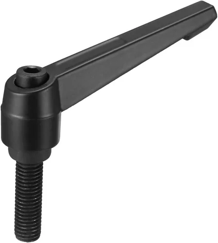 Vista 9 de uxcell Mango M6 x 1.575 in Palanca de sujeción ajustable Rosca Botón de trinquete Macho Roscado Perillas de tornillo giratorio Pernos con palanca