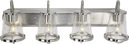 Vista 7 de DESIGNERS FOUNTAIN 87004-SP Darby - Lámpara de tocador de baño con 4 luces, 30 pulgadas, platino satinado