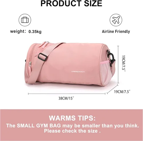 Vista 2 de Bolsa de gimnasio, A3-rosa (pequeño), S