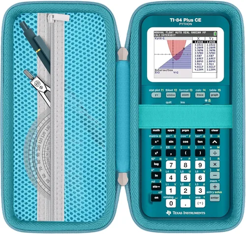 Vista 12 de Khanka Funda Stroage para Texas Instruments TI-84 Evo/TI - 84 Python/TI-83 Plus/TI-84 Plus/TI-84 Plus CE Calculadora gráfica a color, solo funda