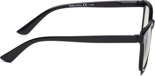 Vista 3 de Gafas de lectura cuadradas de gran tamaño con bloqueo de luz azul para mujeres y hombres
