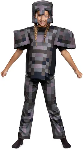 Vista 6 de Minecraft Costume, Official Nether Armor Outfit for Kids Minecraft Costume
