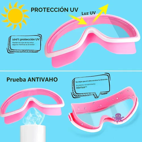 Vista 4 de COOLOO Kids Swim Goggles for Age 3-15, 2 Pack Kids Goggles for Swimming