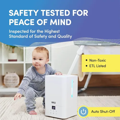 Vista 6 de VEVA Humidificadores para dormitorio, habitación grande, 4.5L, vaporizador de agua de niebla fría, difusor de aceite esencial, humidificadores