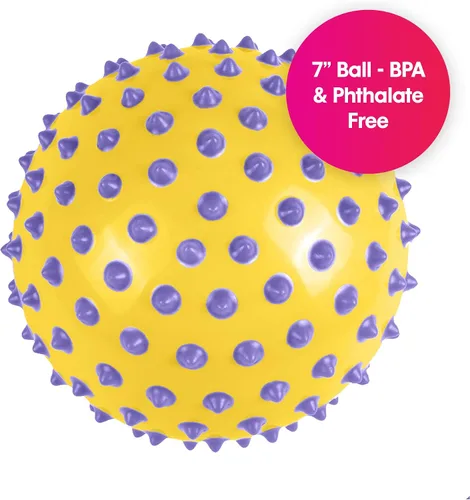 Vista 2 de Edushape Pelota sensorial original, bola de bebé de 7 pulgadas para el desarrollo de habilidades motoras gruesas en niños de 6 meses en adelante