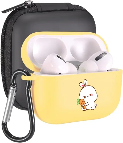 Vista 59 de Funda de mariposas rosas para AirPods Pro con llavero, diseño de animales lindos funda protectora de TPU suave compatible con AirPods Pro Charging