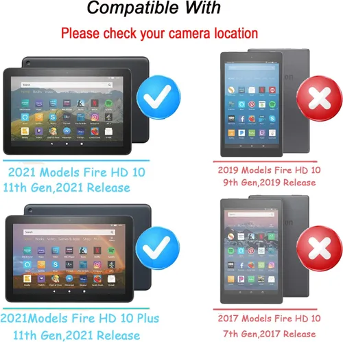 Vista 2 de 2023 10in Tablet Case for Kids,OQDDQO 10 case Light Weight Anti Slip Shockproof Kids Friendly Case Not Compatible ipad Tablet(Black)