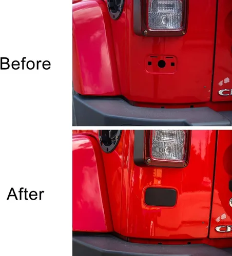 Vista 6 de Voodonala Para Jeep JK Placa Trasera Deleción Panel Soporte Delet para Jeep JK JKU 2007-2018, Negro 1PC