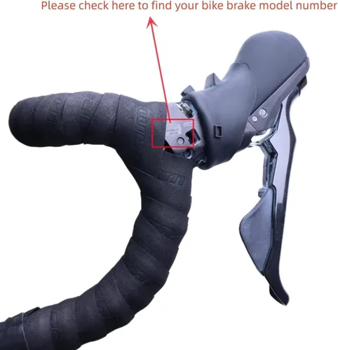 Vista 2 de Campanas de freno para bicicleta compatibles con Ultegra ST-R8020, color negro Bicicleta de carretera, protector de silicona