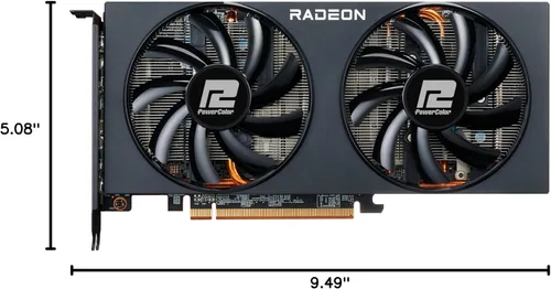 Vista 7 de PowerColor Fighter AMD Radeon RX 6700 XT - Tarjeta gráfica para juegos con memoria GDDR6 de 12 GB, alimentada por AMD RDNA 2, Raytracing, PCI