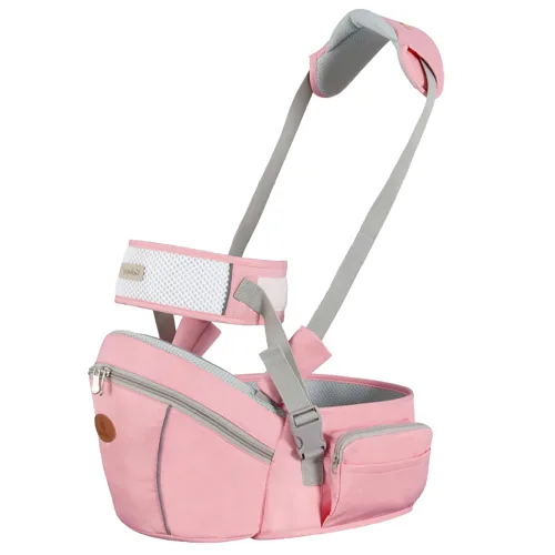 Vista 10 de Portabebés con Asiento de Cadera para Bebé, Taburete de Cintura para Niño Infante Pequeño con Correa Ajustable, Hebilla, Bolsillo, Interior Suave