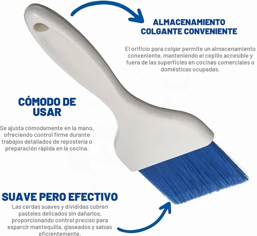 Vista 3 de Pincel de silicona/Pincel para repostería Carlisle Galaxy., 3", Azul