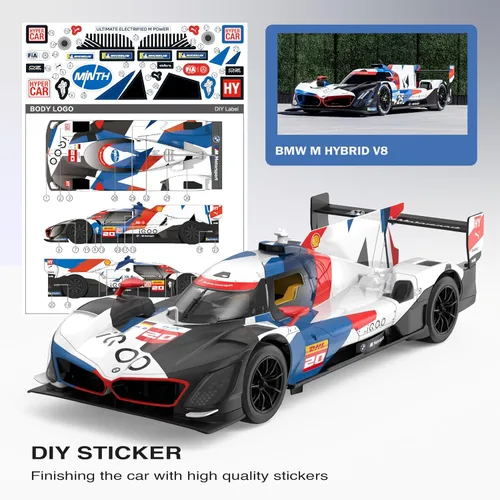 Vista 4 de Voltz Toys Coche RC Le Mans a escala 1/14 con licencia Le Mans Series a control remoto, modelo de auto de juguete para niños y adultos con puertas