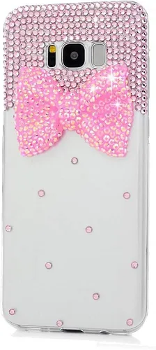 Vista 19 de Funda para Galaxy Note 8, elegante, hecha a mano en 3D [serie brillante], diseño de lazo grande compatible con Samsung Galaxy Note 8 con protector