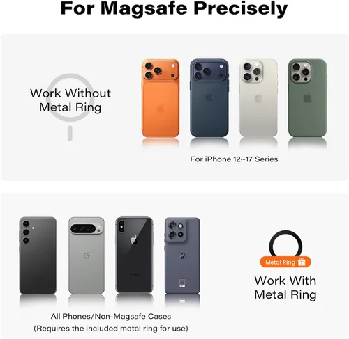 Vista 5 de A2C Soporte de teléfono flexible de cuello de cisne para iPhone Magsafe, soporte magnético para teléfono de gimnasio de brazo largo para cinta