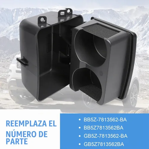 Vista 2 de Soporte para taza de consola central del asiento trasero compatible con Ford Explorer 2011-2019 Sustituye a GB5Z7813562BA GB5Z-7813562-BA