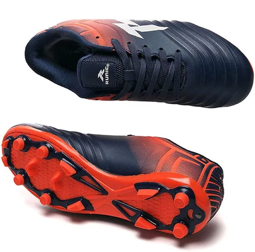 Vista 2 de RUNIC Tacos de fútbol para hombre zapatos de fútbol disponibles en césped interiores y suelas firmes