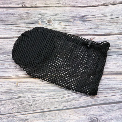 Vista 7 de SING F LTD Bolsa de almacenamiento para pelotas de golf, bolsa de malla de nailon para 48-56 pelotas - Cierre de cordón - Negro