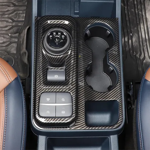 Vista 11 de TOYCIDFG Cubierta de marco para panel de cambio de marchas de automóvil compatible con Ford Maverick 2022-2024, kit de decoración de consola negro