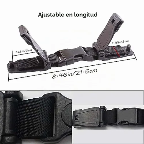 Vista 2 de Clip de asiento de bebé, hebilla de bloqueo de hebilla para arnés de pecho, hebilla universal de repuesto infantil para cochecitos de sillas altas