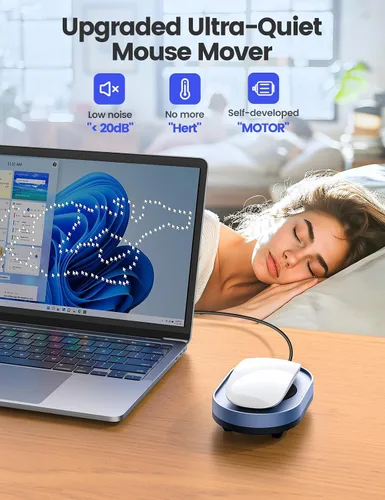 Vista 6 de Vaydeer Movedor de Ratón Indetectable, Dispositivo Jiggler de Ratón M4 con Interruptor de Encendido/Apagado, Agitador Libre de Controladores