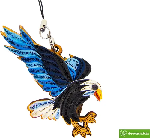 Vista 4 de Colección Quilling Bird Lovers – Adornos de quilling hechos a mano para amantes de los animales, decoraciones para el hogar y días festivos, dijes